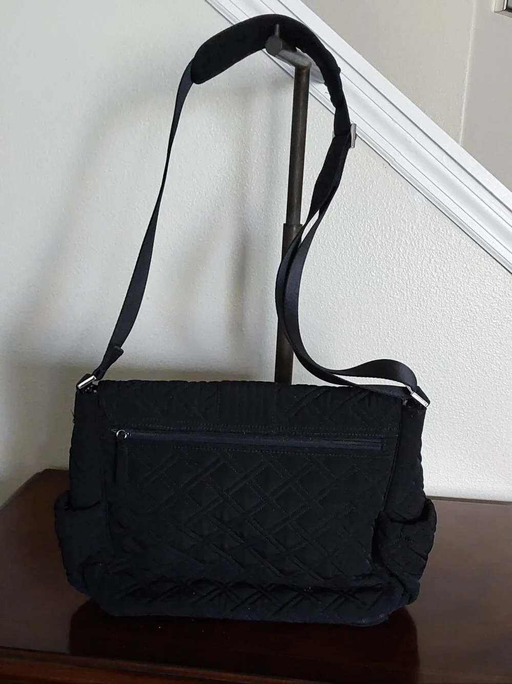 Vera BRADLEY BLACK‎ QUILTED MULTIFUNCTIONAL NWOT BABY DIAPER BAG